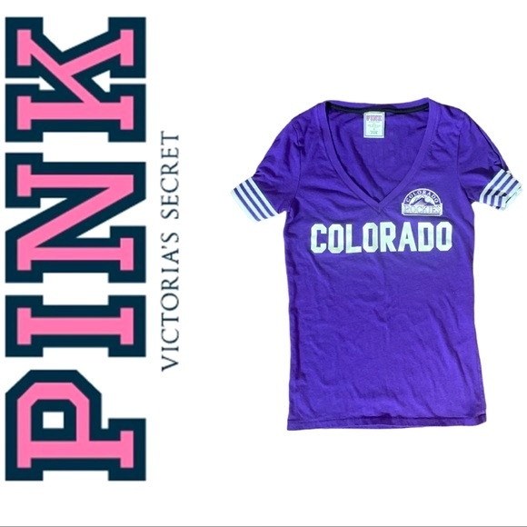 PINK➕VICTORIA’S SECRET Colorado Rockies Tee - Picture 2 of 4